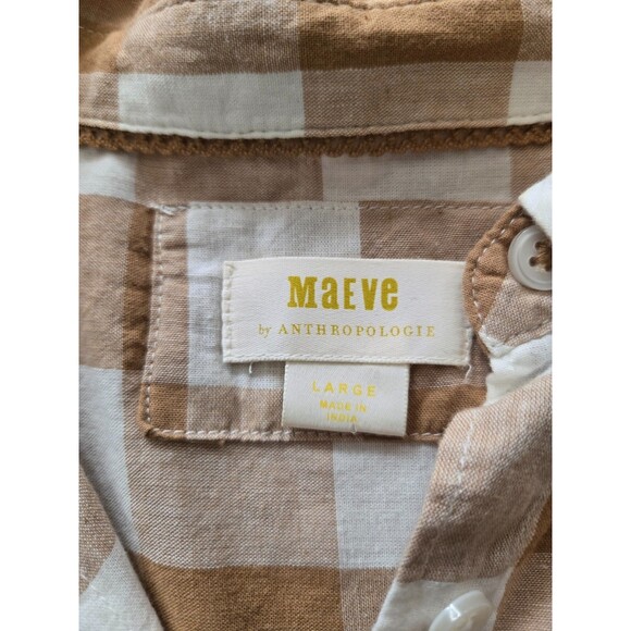 Maeve By Anthropologie The Bennet Button Down Long Sleeve Shirt Size Large - Picture 2 of 7